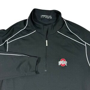 Ohio State Buckeyes Nike Golf Dri-FIT 1/4 Zip Pullover Men's Large Black